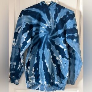 Boys Blue Tie-Dye Hoodie